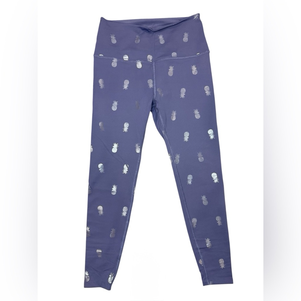 Beyond Yoga Size Medium Metallic Pineapple & Purple Leggings